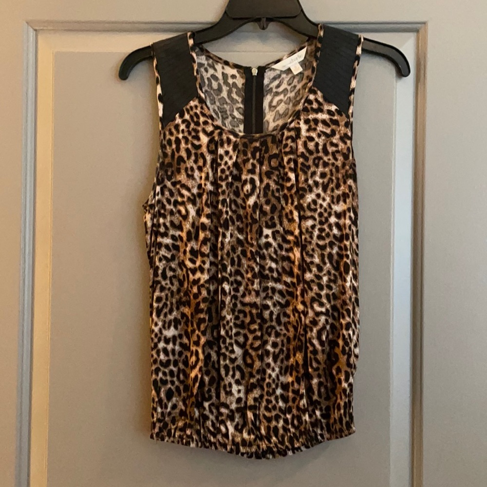 Cheetah Tank with Zipper on Back